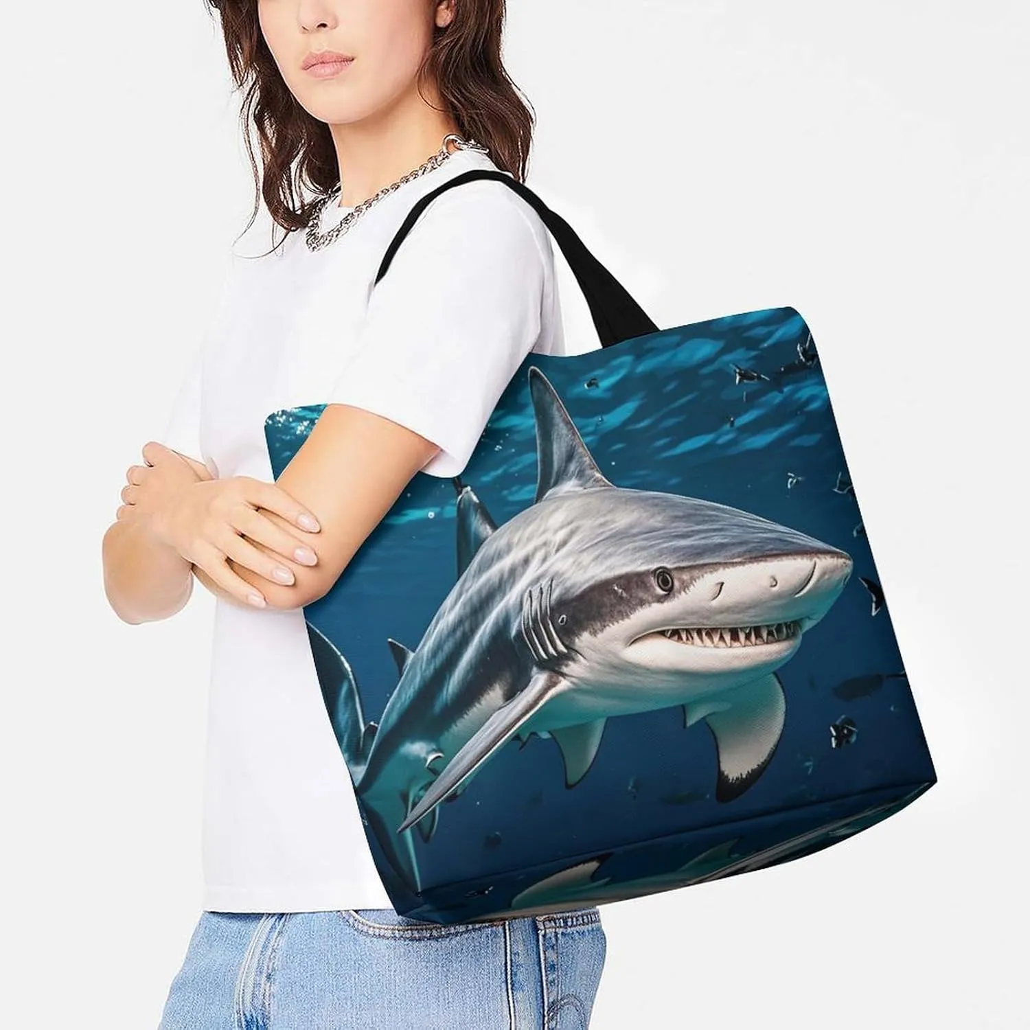 Poker Tournament Tote Bag for Women Reusable Grocery Shoulder Bags Shopping Bag for Travel, Groceries