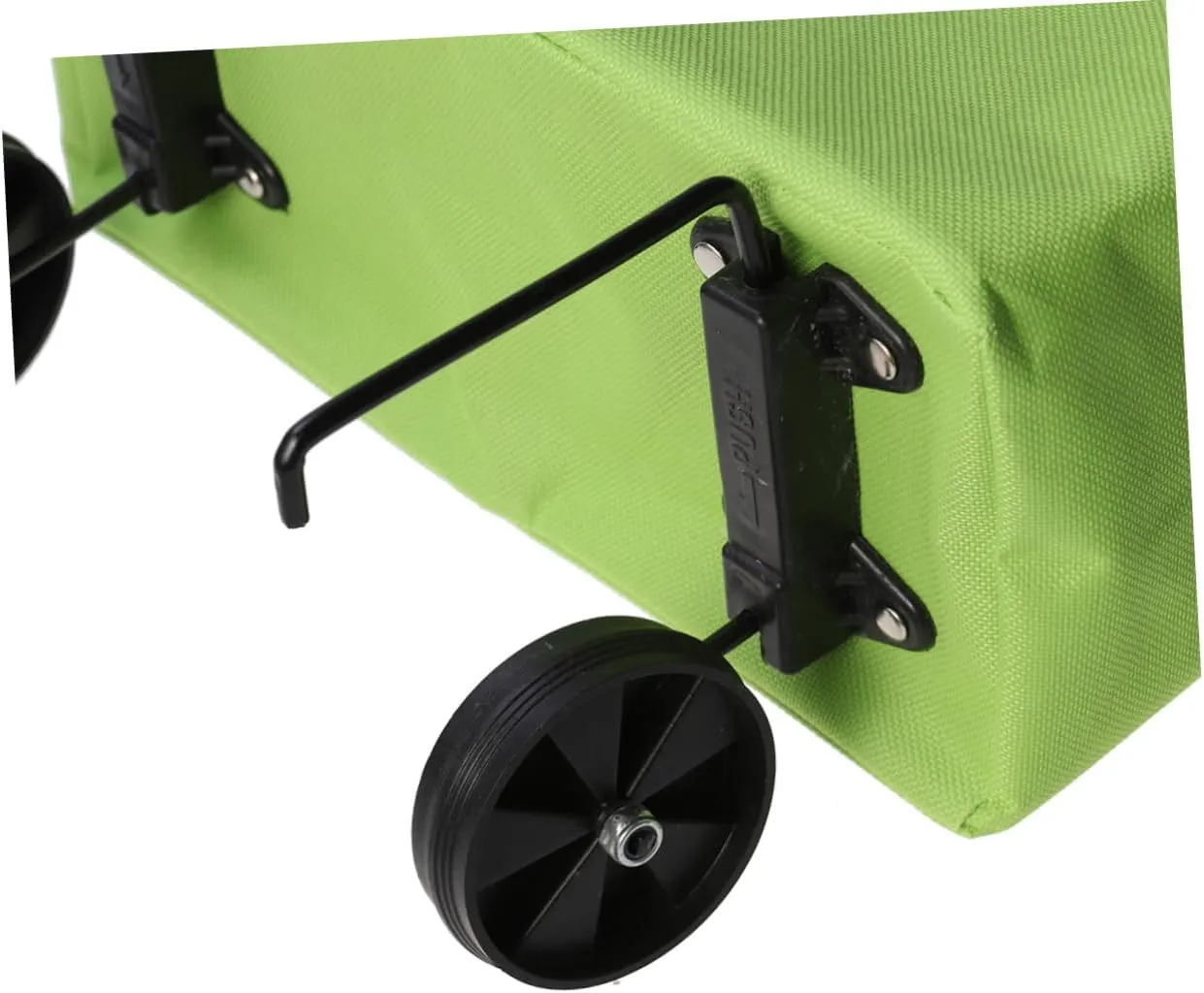Portable Collapsible Luggage Cart Shopping Trolley for Lightweight Organizer for Groceries Travel Beach Gym and More Green