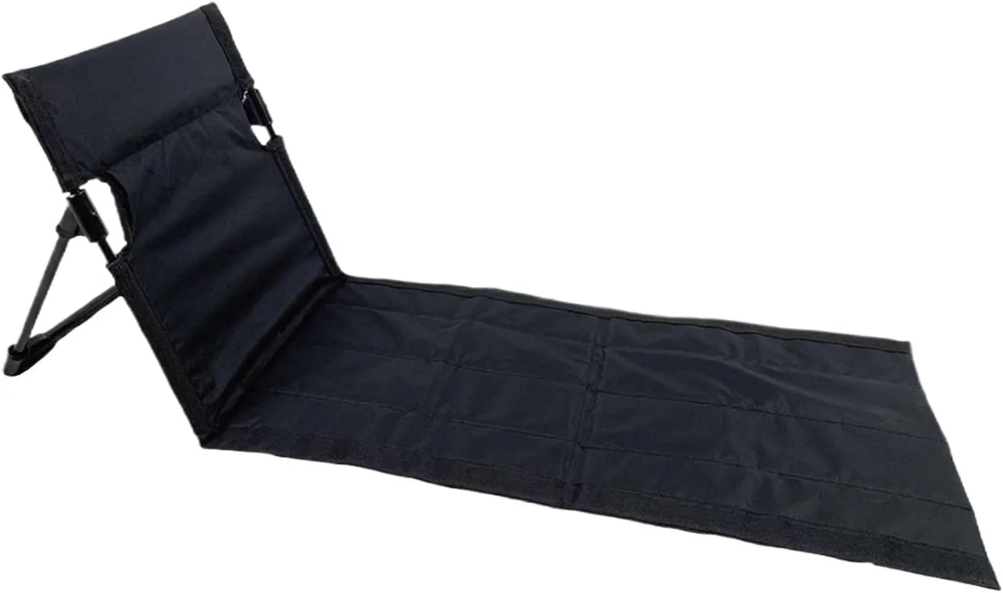 Portable Folding Fit for Seat Without Legs Foldable Stadium Fit for Seat with Backrest Lightweight Camping Chair Fit for Camping Hiking(Black)