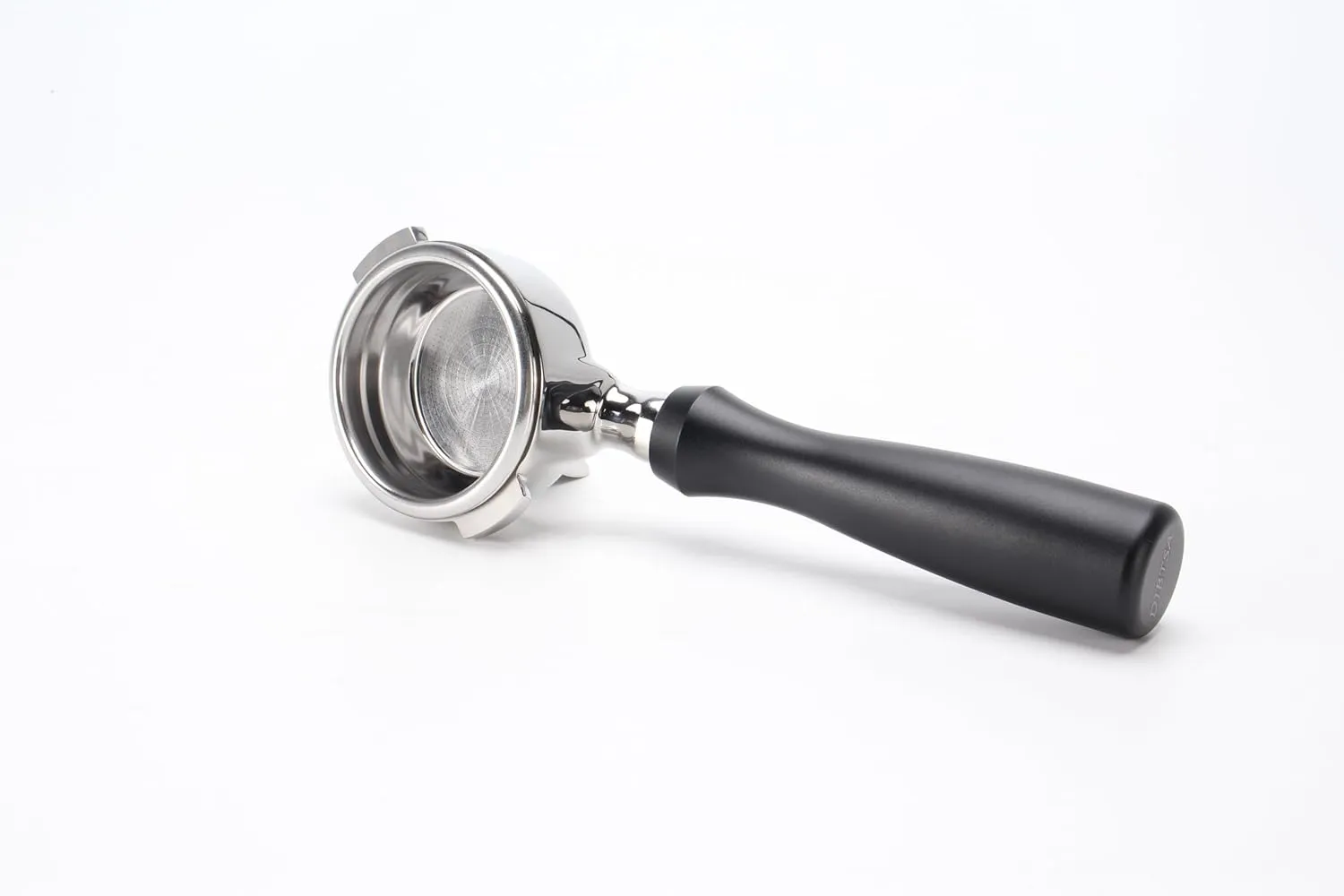 Portafilter Single Spout 58mm 2 Ears Compatible with Nuova Simonelli, Come with 304 Stainless Steel Filter Basket and Puck Screen, Anodized Aluminum Handle, Black