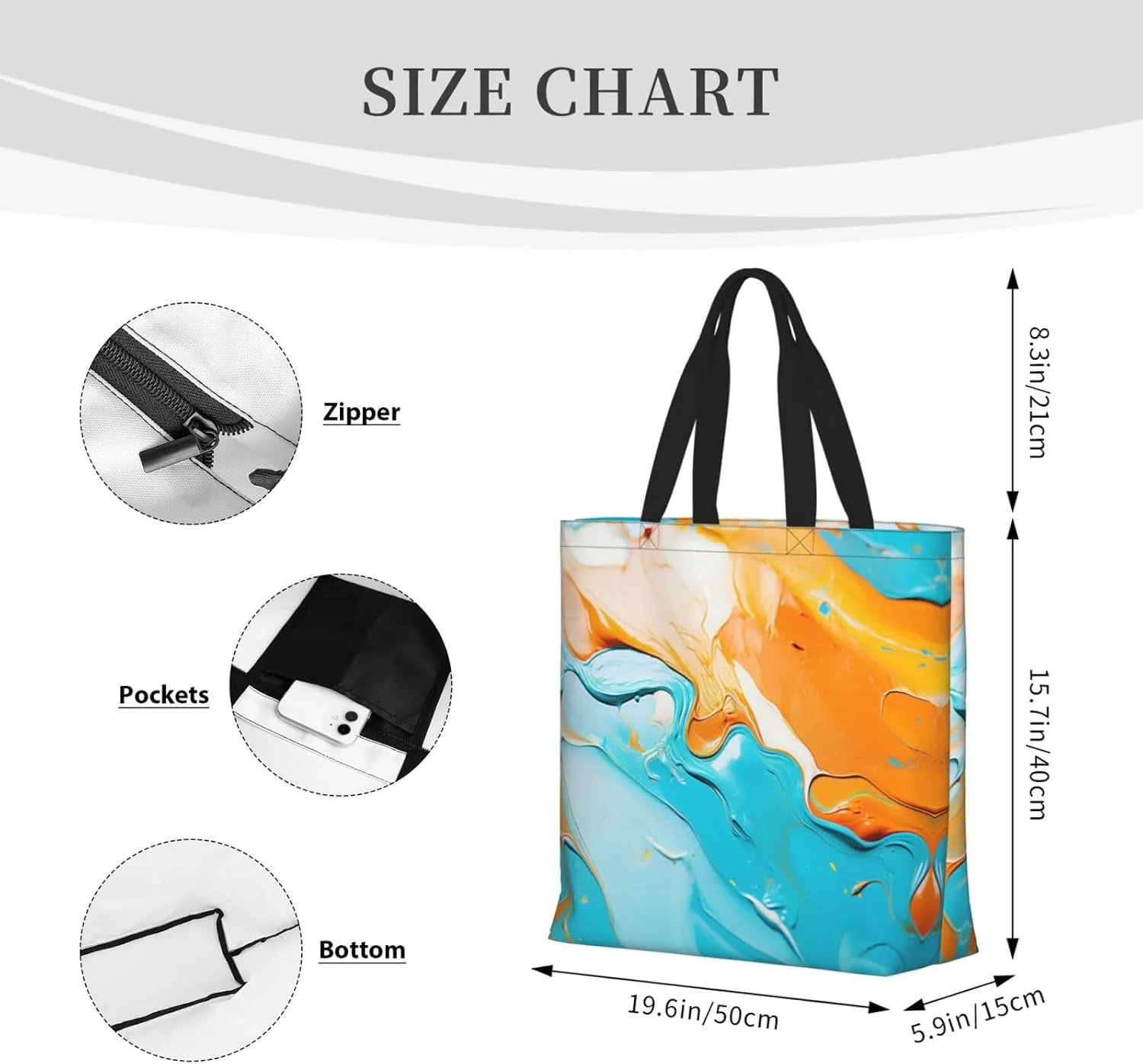 Pretty Flower Print Tote Bag Shoulde Bag Handbag Grocery Bags Reusable For Office Shopping Travel Casual Work Holiday