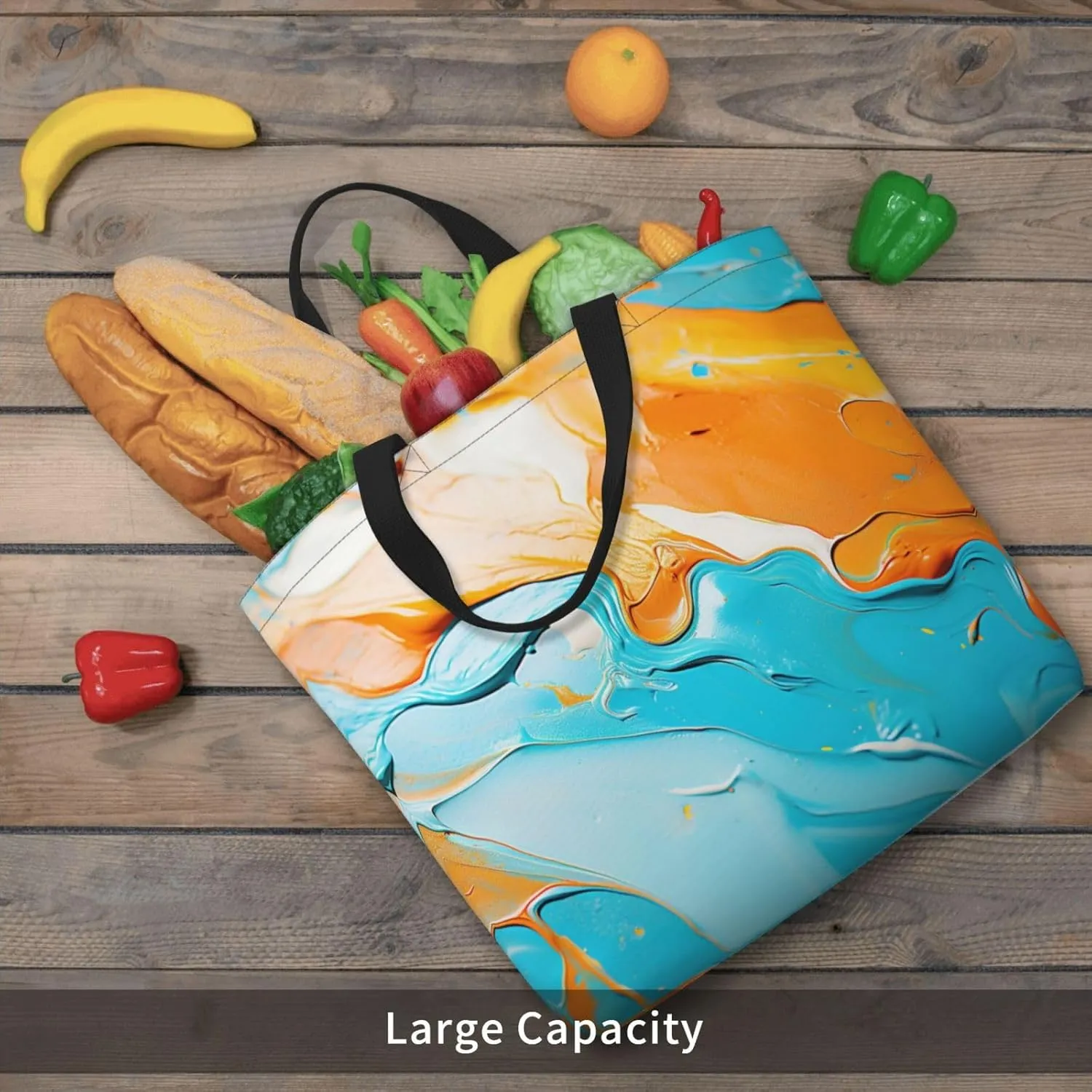 Pretty Flower Print Tote Bag Shoulde Bag Handbag Grocery Bags Reusable For Office Shopping Travel Casual Work Holiday