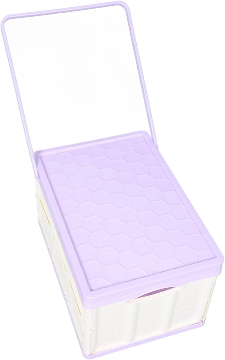 PRETYZOOM Sundries Container Trolley for Shopping Books Box Foldable Clothes Storage Closet Organizer Multi-use Wardrobe Box