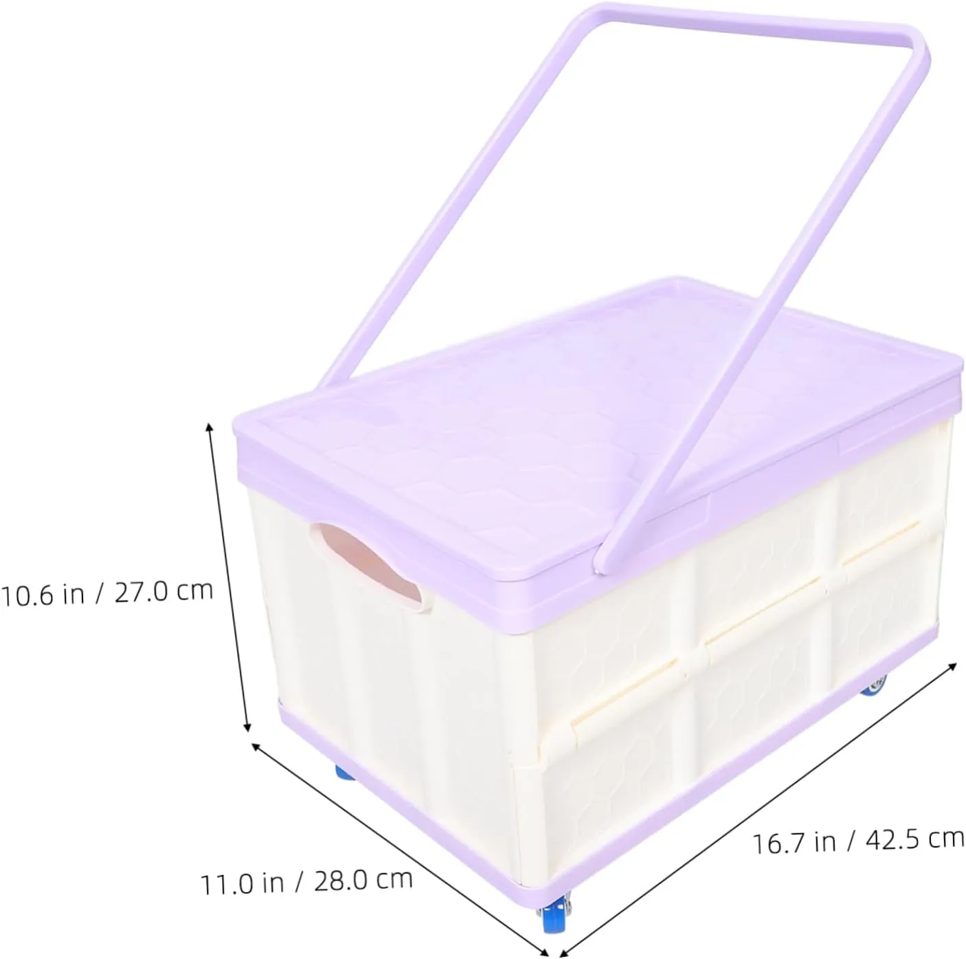PRETYZOOM Sundries Container Trolley for Shopping Books Box Foldable Clothes Storage Closet Organizer Multi-use Wardrobe Box