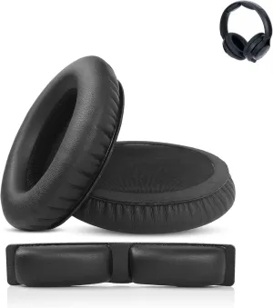 Professional Earpads Cushion&Headband Replacement Compatible with KRK KNS6400 KNS8400 6402 8402 Headphones Ear Pads with Skin-Friendly Leather and Memory Foam