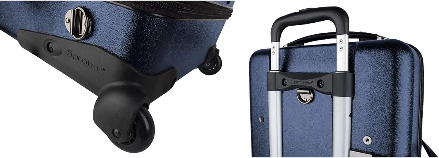Protec Micro ZIP Triple Trumpet Case with Wheels, Blue, Model BLT301TBX