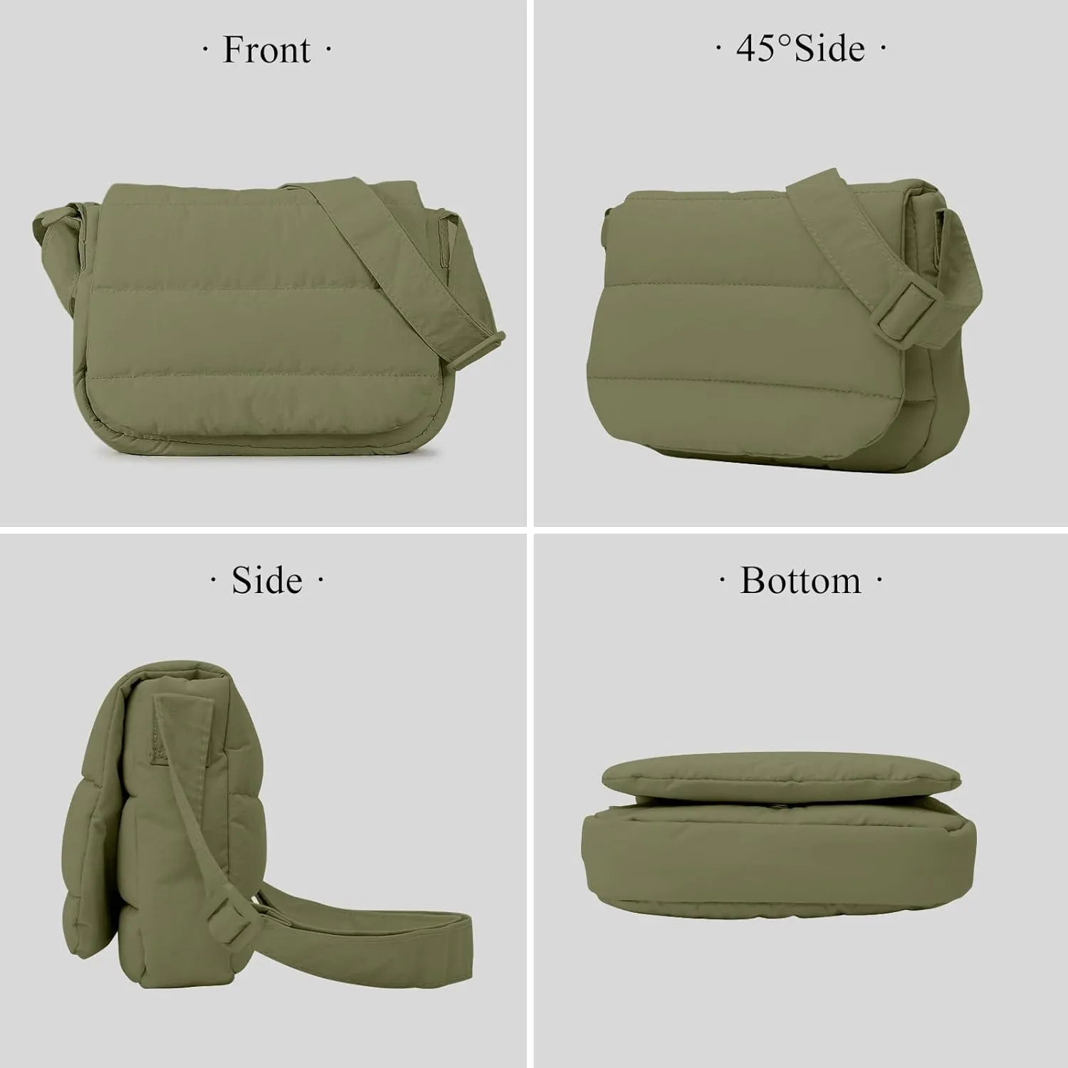 Puffer Bag Small Quilted Tote Bag for Women Nylon Lightweight Shoulder Crossbody Bags Filled with Cotton Purse