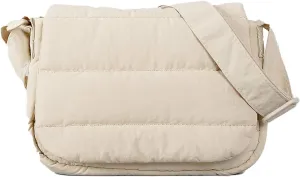 Puffer Bag Small Quilted Tote Bag for Women Nylon Lightweight Shoulder Crossbody Bags Filled with Cotton Purse