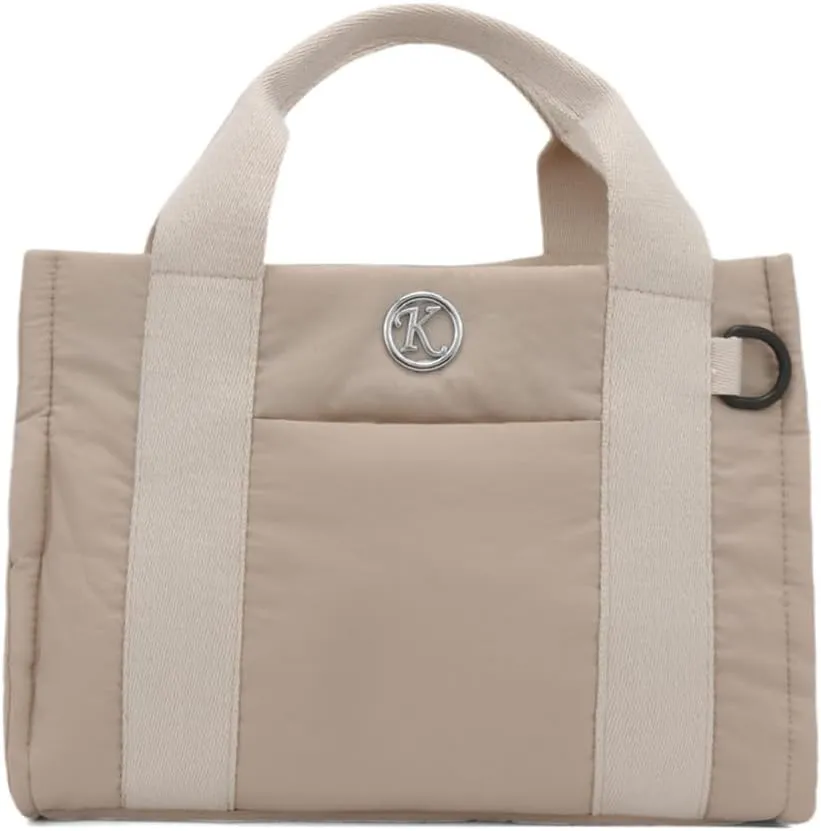Puffer Tote Bag for Women Quilted Crossbody Bag Puffy Shoulder Handbag Lightweight Trendy Puffer Purse for Work Travel