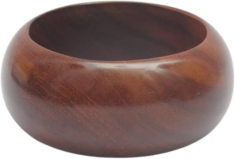 Pure Hands Pretty Tropicalia – Handcrafted Sisoo Wood Bangle, Half-Round Profile, Satin Wax Finish, Lightweight & Elegant, Minimalist & Eco-Friendly Jewelry Studio