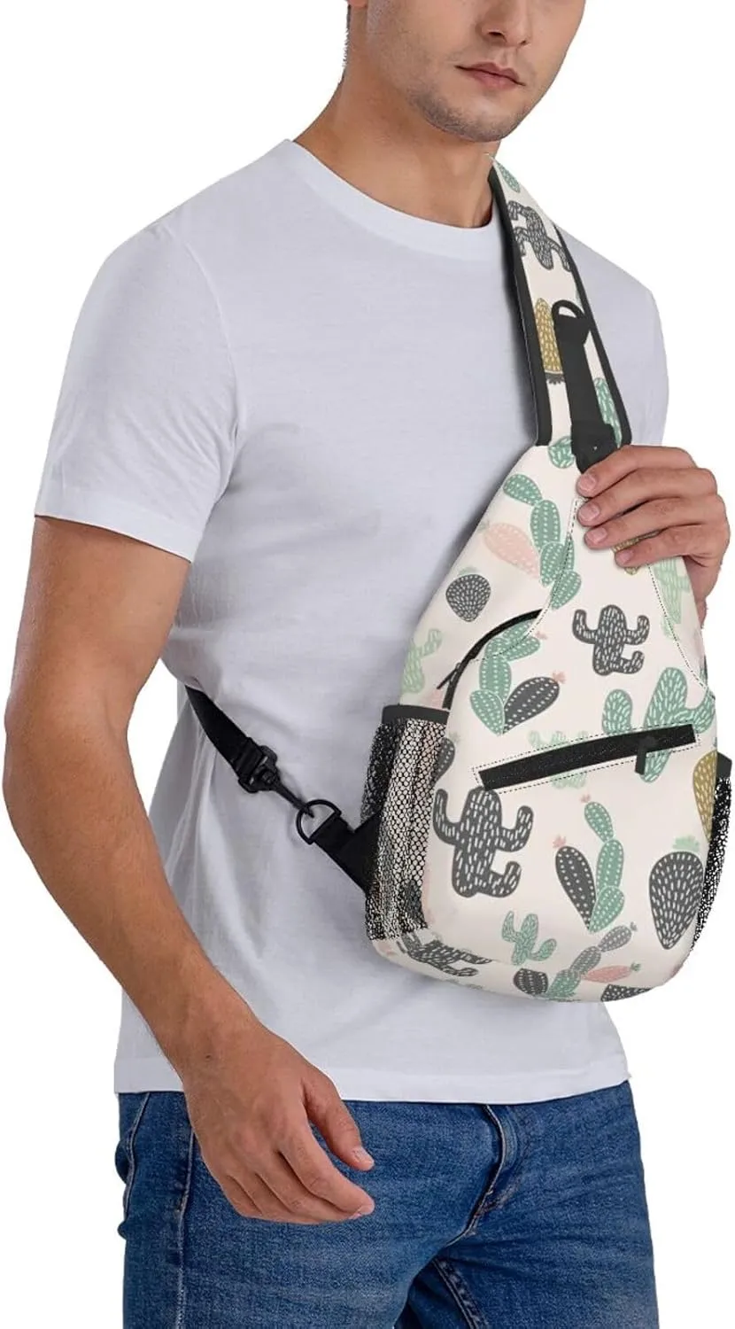 Purple Buffalo Plaid Check Sling Bag Adjustable Crossbody Bag Casual Chest Bags Travel Shoulder Backpack