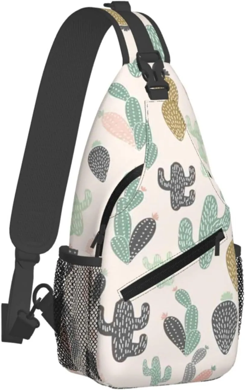 Purple Buffalo Plaid Check Sling Bag Adjustable Crossbody Bag Casual Chest Bags Travel Shoulder Backpack
