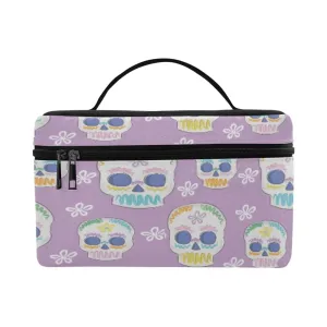 Purple Skulls Travel Cosmetic Bag