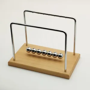 QLKUNLA Newtons Cradle Balance Balls Science Physics Gadget Desktop Decoration Kinetic Motion Toy for Home and Office(Beech,7 Balls)