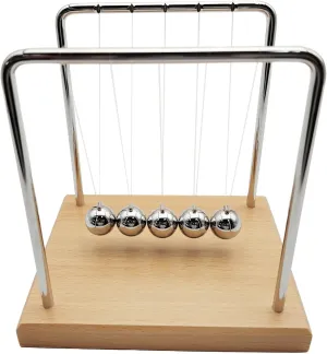 QLKUNLA Newtons Cradle Balance Balls Science Physics Gadget Desktop Decoration Kinetic Motion Toy for Home and Office(Beech)