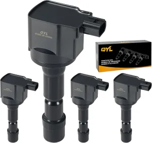 QYL 4Pcs Ignition Coil Packs Replacement for Honda Fit 2007 2008 1.5L L4 C1664 30520-RB0-003 UF626