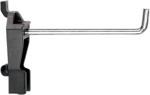 raaco 110778 Angled Hook Clip, Black, 3-Inch/75 mm, Set of 5 Piece