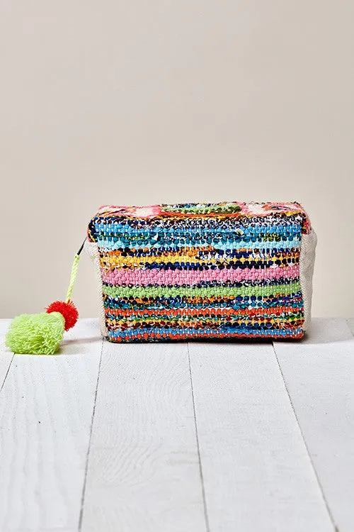 Rag Rug Origami Make Up Bag