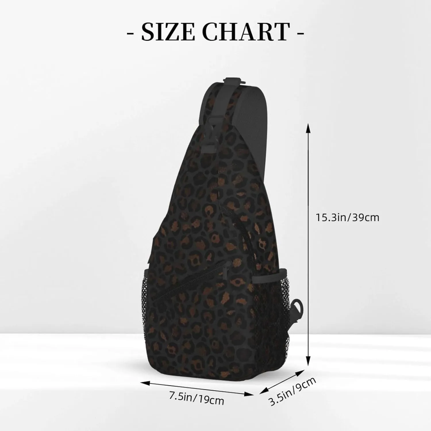 rainbow cheetah Sling Bag Adjustable Crossbody Bag Casual Chest Bags Travel Shoulder Backpack For Women Men