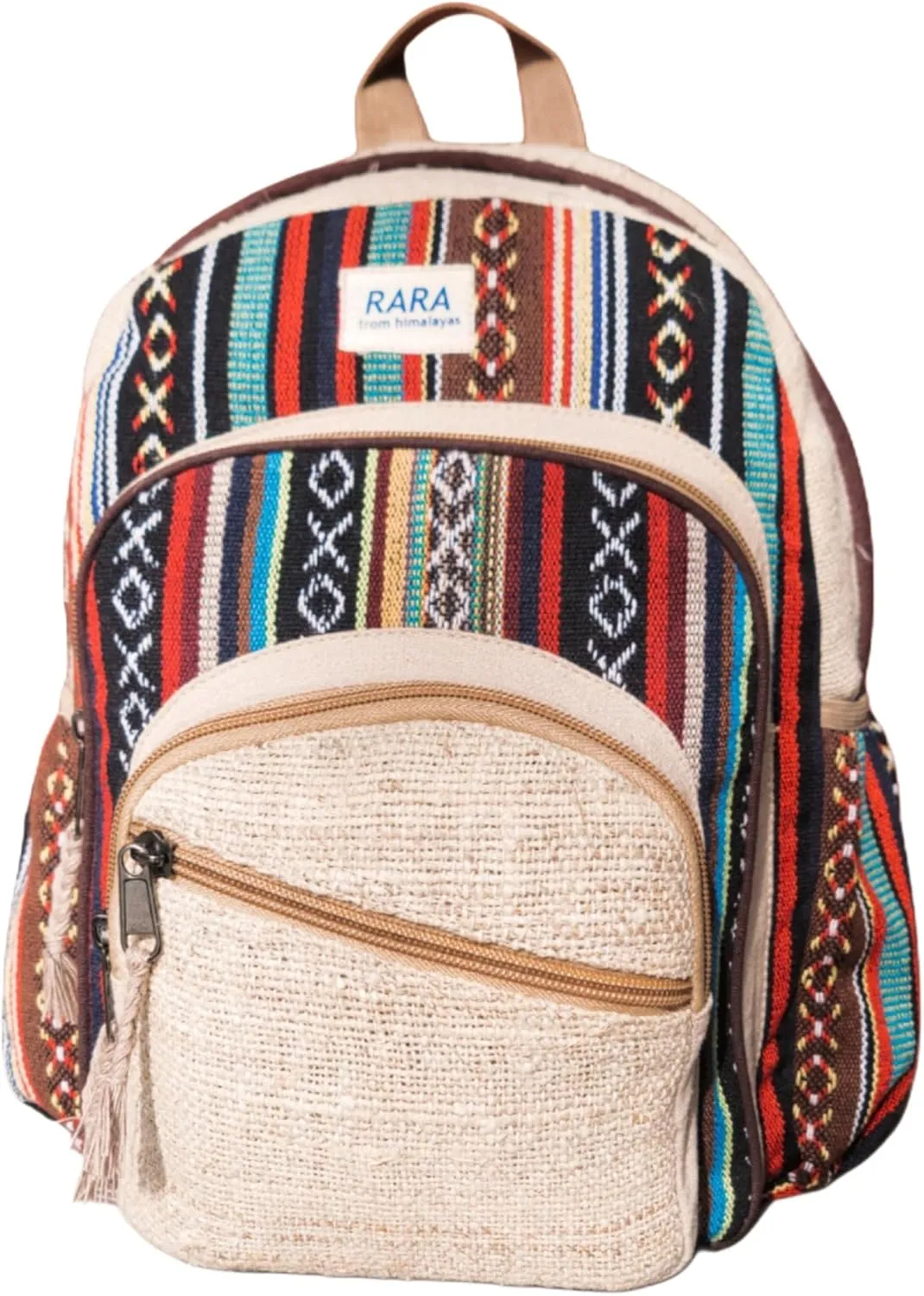RARA Natural Hemp Backpack, Handmade & Eco-friendly, Unique Design Nepalese Backpack for Every Occasion.