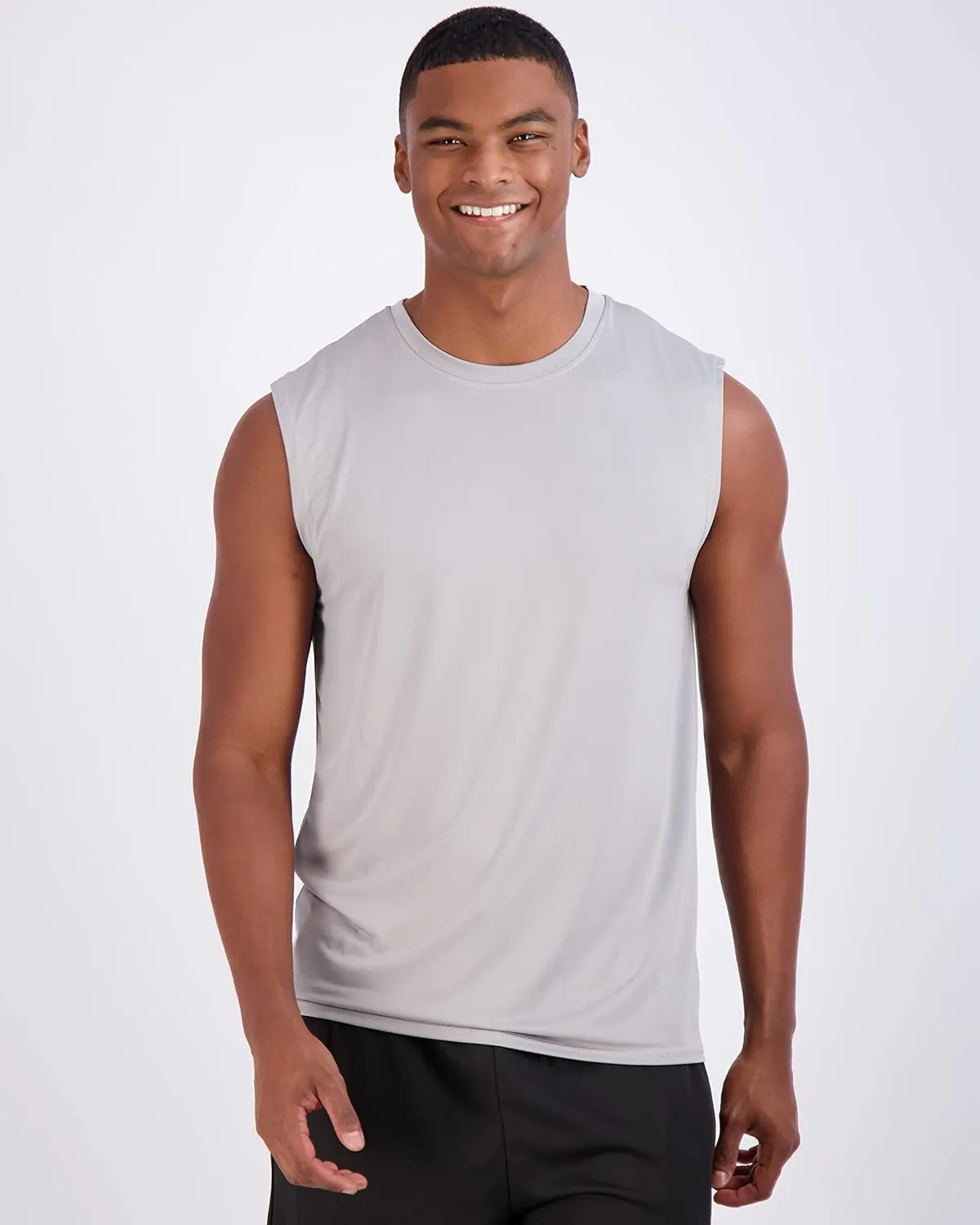 Real Essentials 3 & 5 Pack: Men's Dry-Fit Active Muscle Tank Top - Standard and Big & Tall Sizes (S-5XLT)