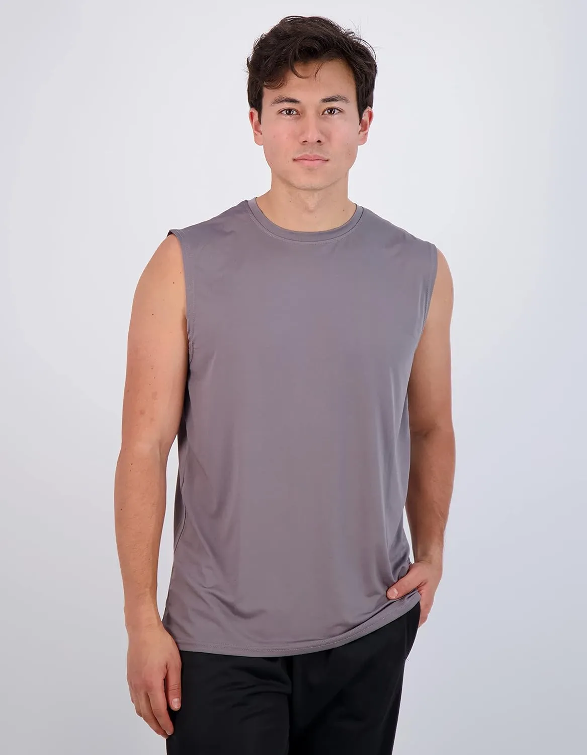 Real Essentials 3 & 5 Pack: Men's Dry-Fit Active Muscle Tank Top - Standard and Big & Tall Sizes (S-5XLT)