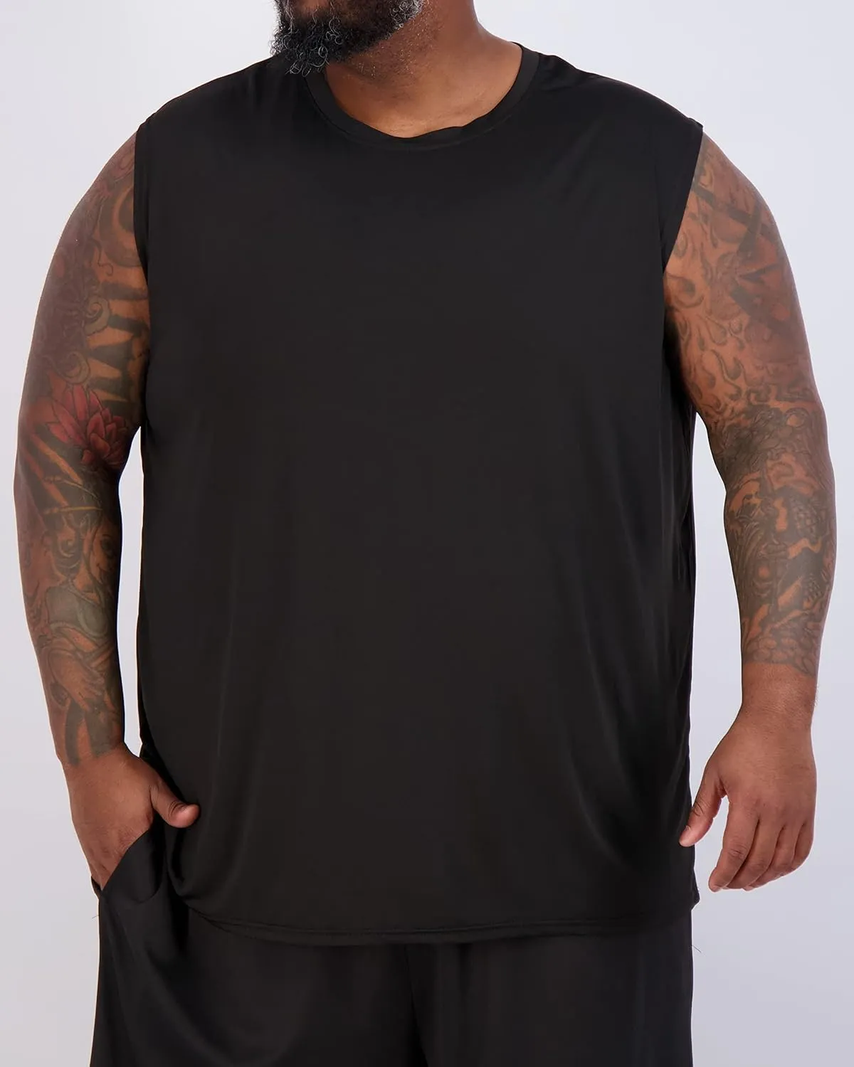 Real Essentials 3 & 5 Pack: Men's Dry-Fit Active Muscle Tank Top - Standard and Big & Tall Sizes (S-5XLT)