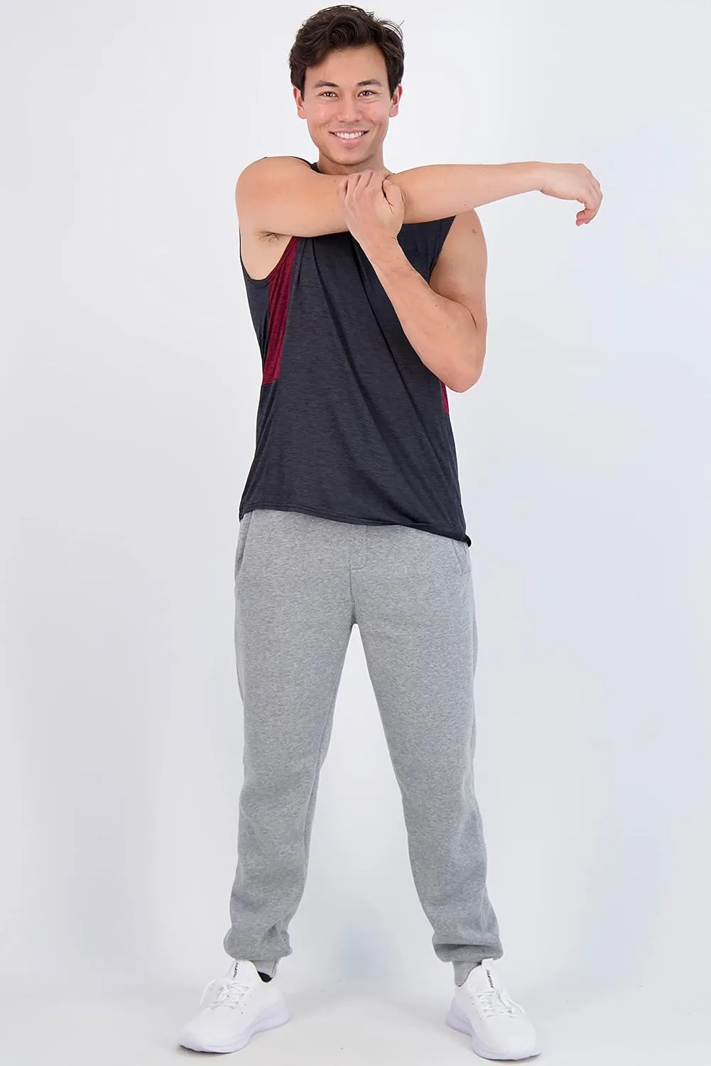 Real Essentials 3 & 5 Pack: Men's Dry-Fit Active Muscle Tank Top - Standard and Big & Tall Sizes (S-5XLT)