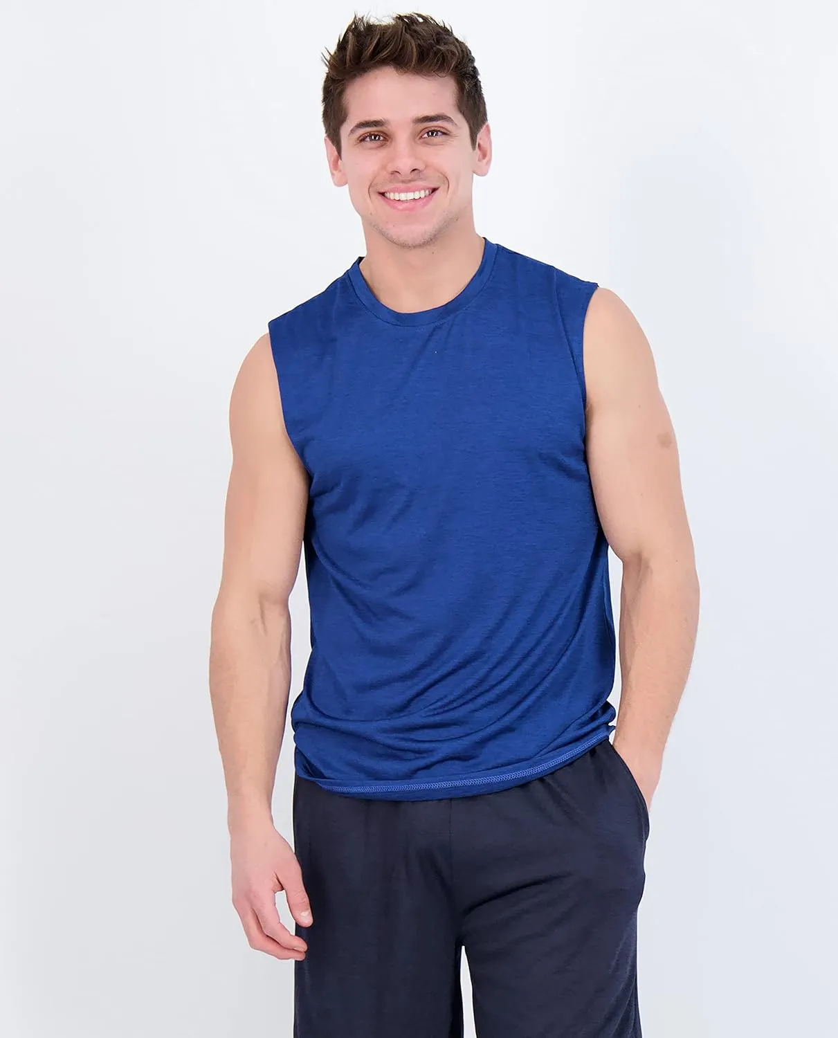 Real Essentials 3 & 5 Pack: Men's Dry-Fit Active Muscle Tank Top - Standard and Big & Tall Sizes (S-5XLT)