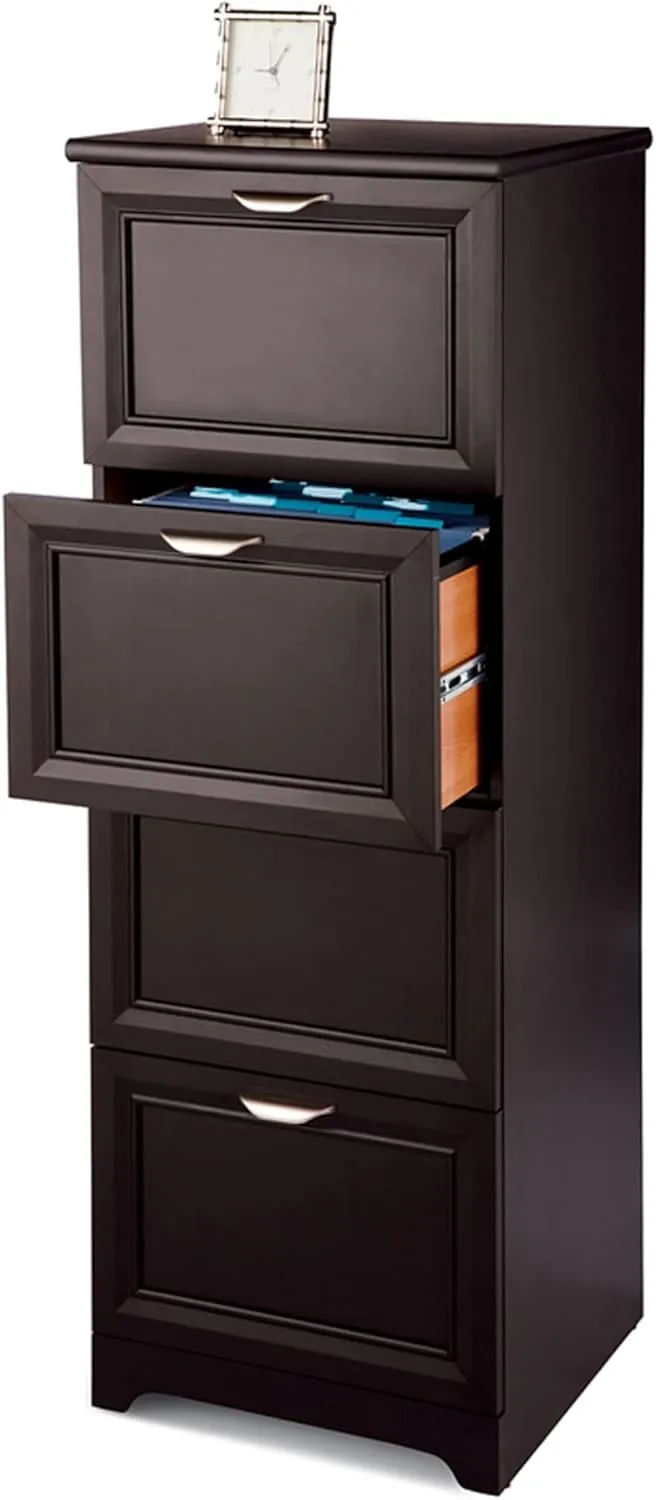 Realspace® Magellan 19"D Vertical 4-Drawer File Cabinet, Espresso
