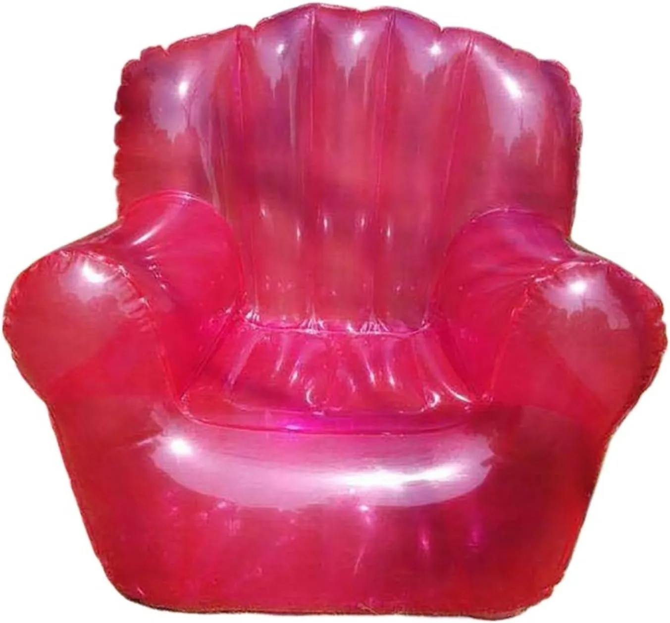 Recliner Single Inflatable Sofa Outdoor Camping Transparent Sofa Adult Double Thickened Leisure Portable Folding Air Chair Portable (Color : 102X102X74CM-01)