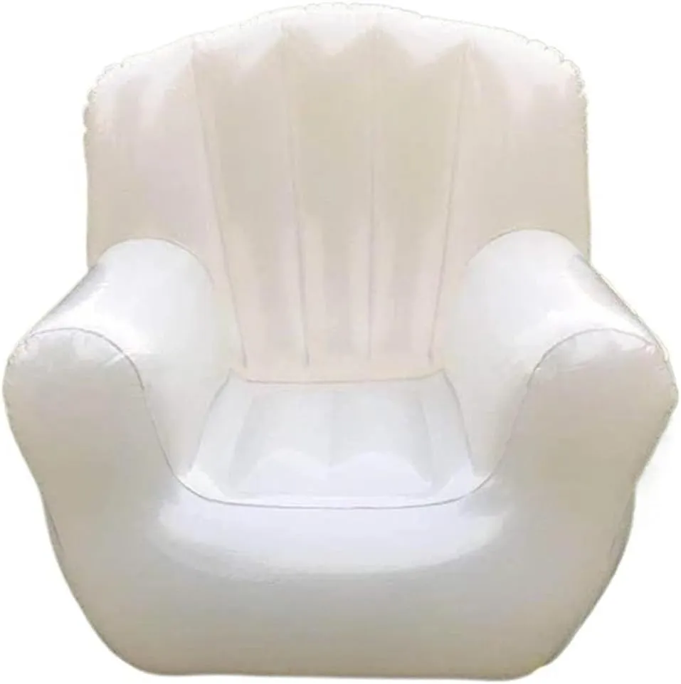 Recliner Single Inflatable Sofa Outdoor Camping Transparent Sofa Adult Double Thickened Leisure Portable Folding Air Chair Portable (Color : 102X102X74CM-01)