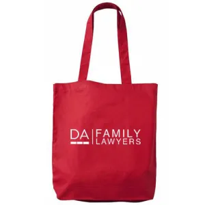 Red Cotton Tote Bag with Base Gusset