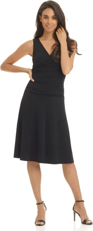 Rekucci Women's Slimming Sleeveless Fit-and-Flare Tummy Control Dress