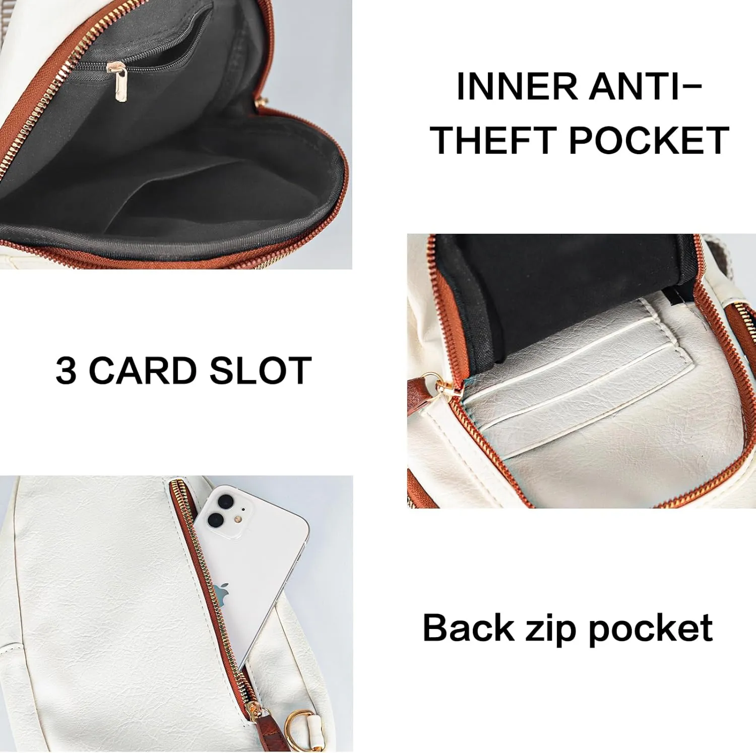 Relang Sling Bag for Women Crossbody, Leather Cross Body Fanny Packs for Women, Trendy Chest Bag for Travel and Daily Use