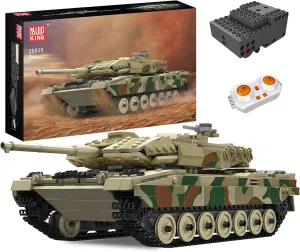 [Remote/APP Control]Mould King MOC Leopard 2 Tank Building Block Kits, Military Vehicle Model Construction Block Sets, Adult Collectible Model Kits, Boy Toys for Christmas and Birthday Gifts(1091PCS)