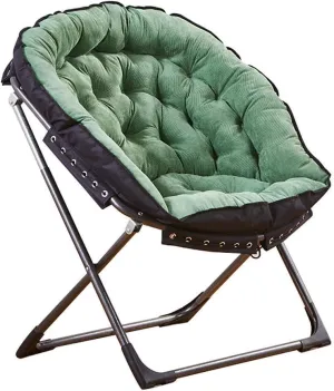 Renovation House Folding Sun Loungers Moon Chair Padded Camping Chairs Outdoor Leisure Stools Foldable Portable | Fishing Chair (Color : 1)