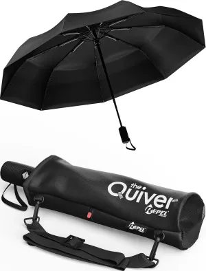 Repel Umbrella Windproof Travel Umbrellas for Rain - Easy Auto Open Close, Durable & Compact Umbrella, Strong Fiberglass Frame, Waterproof Canopy - Backpack, Purse, Portable Umbrella for Travel