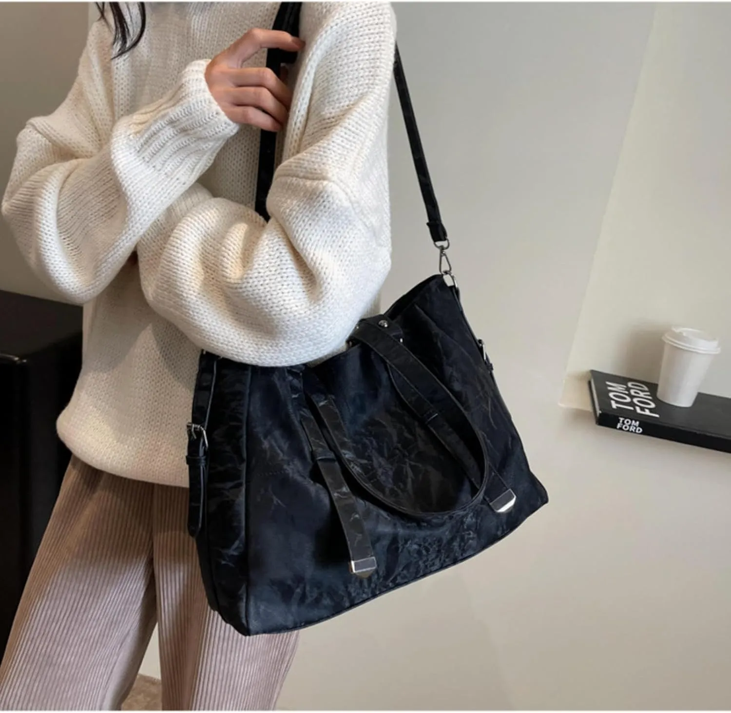 Retro Fashion Commuting Large Capacity Shoulder Bag Wasteland Style Crossbody Tote Bag For Women