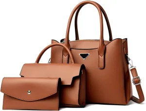 Retro Three-Piece Bag Women's Bag one-Shoulder Cross-Body Hand-Carrying Large-Capacity Business Casual Bag