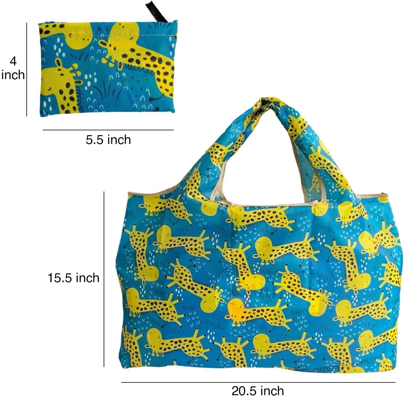 Reusable Grocery Shopping Bags with Handles – Foldable Tote Bags for Groceries