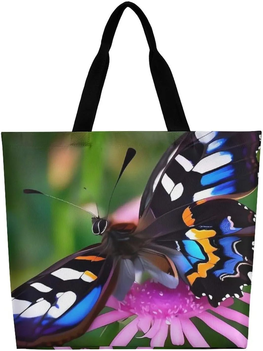 Reusable Shopping Bags Blue Ridge Mountains Grocery Bag Foldable Washable Tote Bag