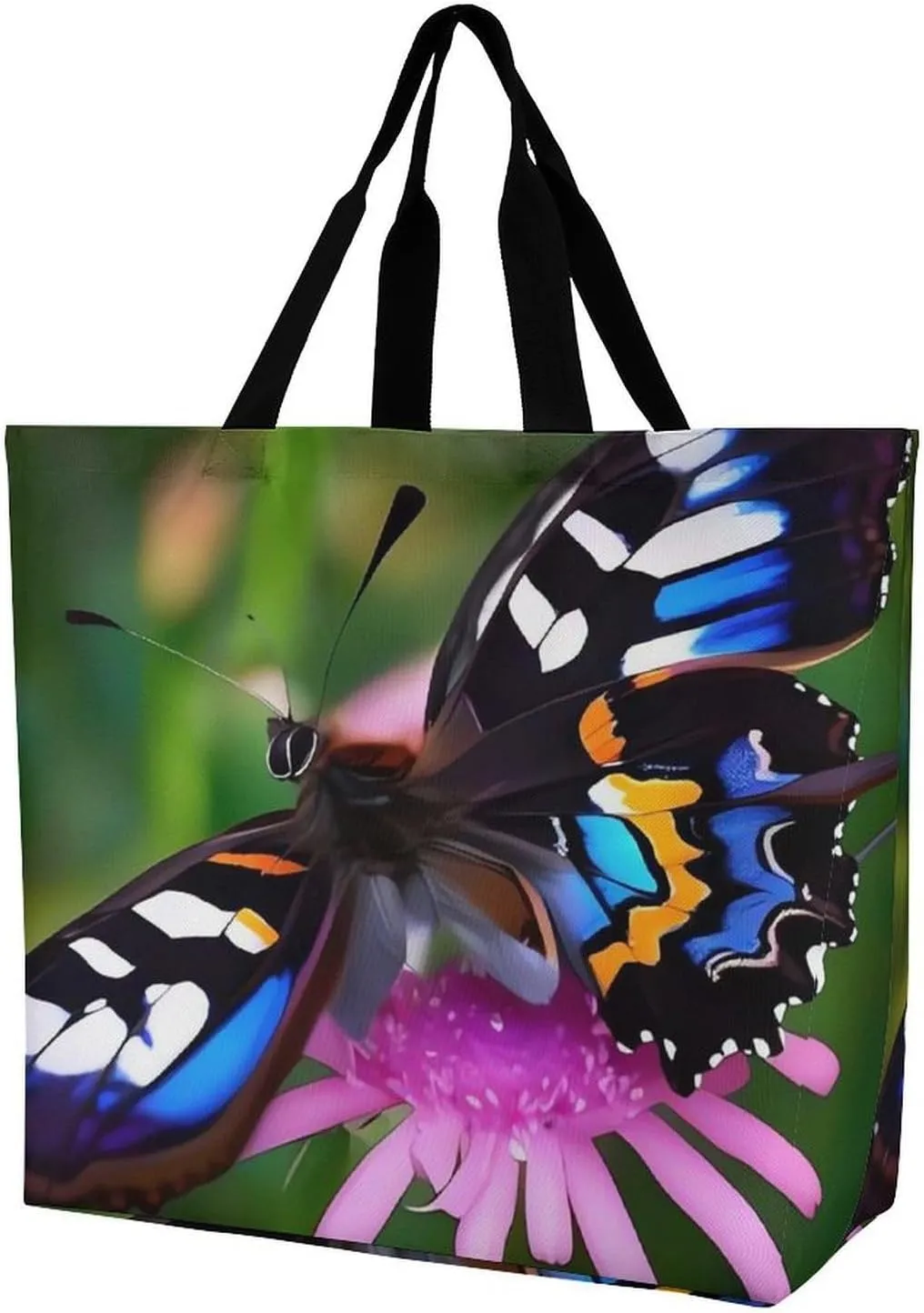 Reusable Shopping Bags Blue Ridge Mountains Grocery Bag Foldable Washable Tote Bag