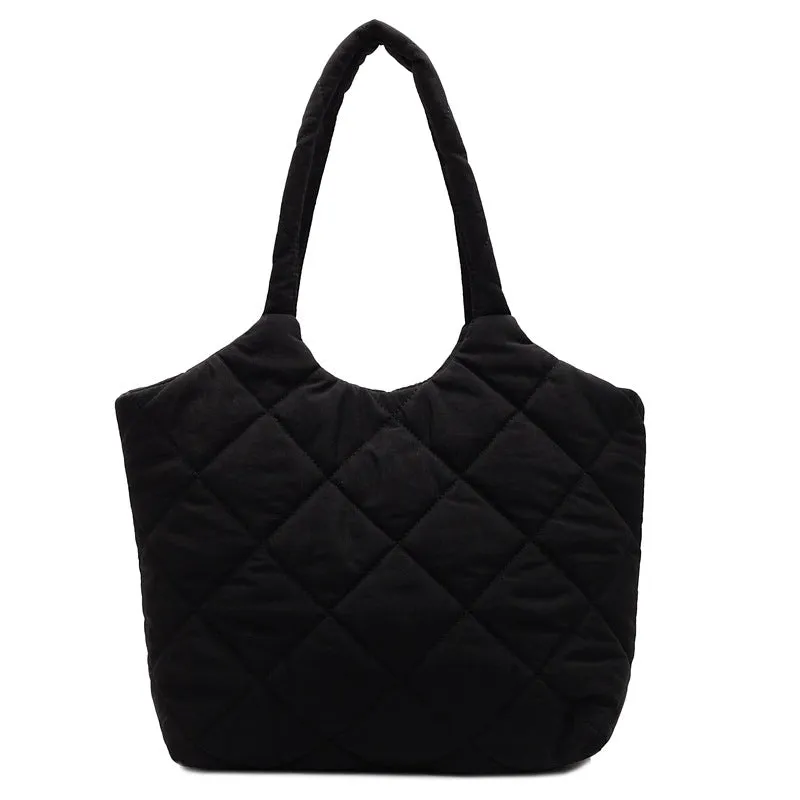 Rhombus Solid Color Simple Fashion Commute Shoulder Bags