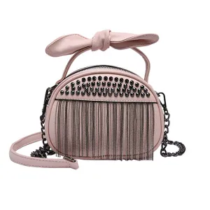 Rivet Women Handbag Leather