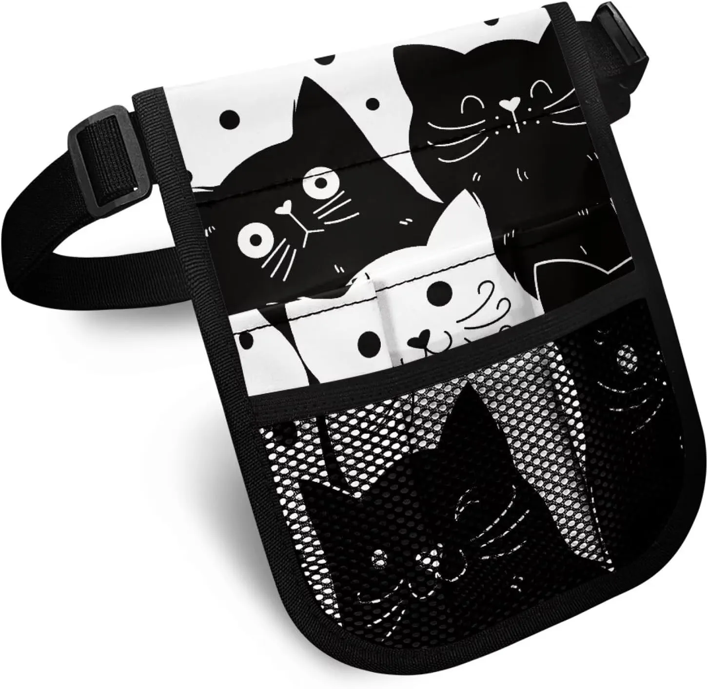 Rnyleeg Nurse Fanny Pack,Multi-compartment Nursing Waist Bag with Gear Pockets,Adjustable Belt,Nuse Tool Belt,Nuse Practical Storage Bag Organizer,Cartoon Cats Print