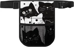 Rnyleeg Nurse Fanny Pack,Multi-compartment Nursing Waist Bag with Gear Pockets,Adjustable Belt,Nuse Tool Belt,Nuse Practical Storage Bag Organizer,Cartoon Cats Print