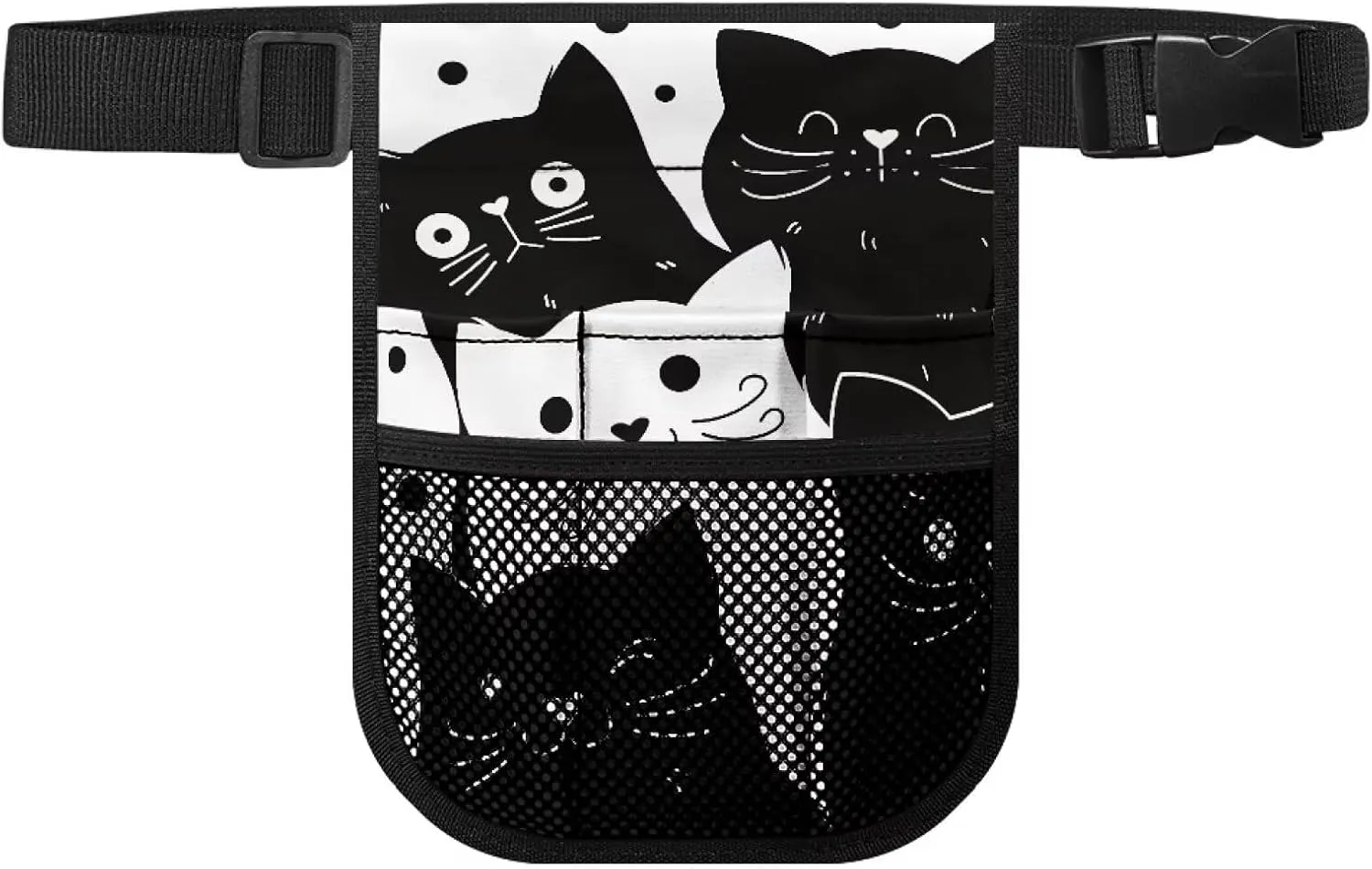 Rnyleeg Nurse Fanny Pack,Multi-compartment Nursing Waist Bag with Gear Pockets,Adjustable Belt,Nuse Tool Belt,Nuse Practical Storage Bag Organizer,Cartoon Cats Print