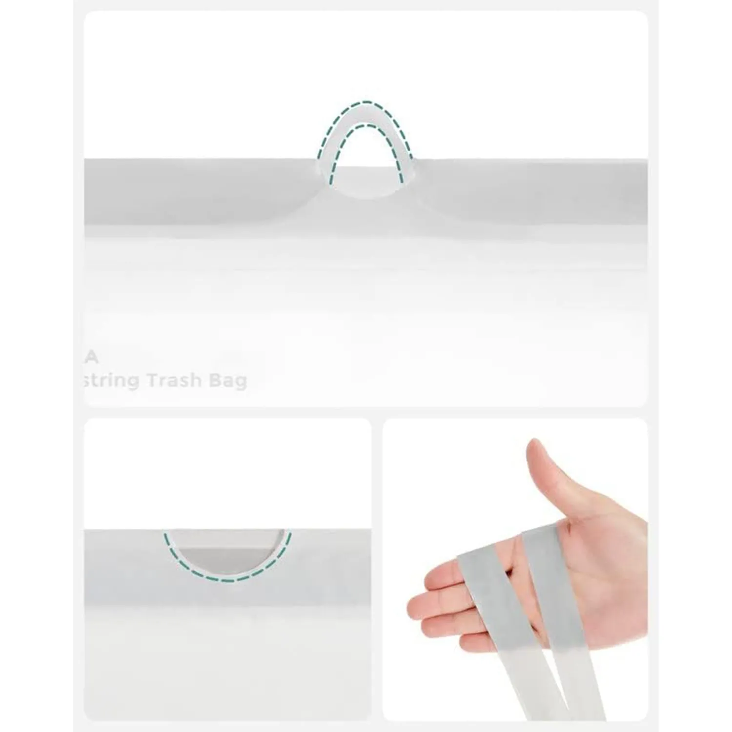 Rootz 4 Pack Muslin Bags - White Bags - Reusable Pouches - HDPE Material - 8L Capacity - Eco-Friendly - 37cm x 42cm - 6.8cm x 15cm