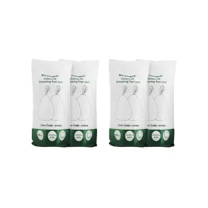 Rootz 4 Pack Muslin Bags - White Bags - Reusable Pouches - HDPE Material - 8L Capacity - Eco-Friendly - 37cm x 42cm - 6.8cm x 15cm